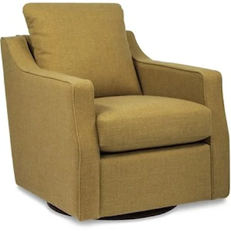 Transitional Swivel Chair with Comfort Core Seat Cushion